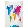 thumbnail image 3 of Ambesonne Map Tablecloth Rectangular Table Cover, Low Poly Art Rainbow Color, 60"x84", Multicolor, 3 of 4