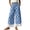 Blue plus size wide leg pants a1, variant on Usloyux Women Plus Size Wide Leg High Waisted Trousers with Pockets Polka Dot Casual Loose Ankle Pants Workout, Green 2XL