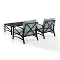 thumbnail image 5 of Crosley Furniture Kaplan 3 Pc Outdoor Seating Set With Mist Cushion - Two Outdoor Chairs, Coffee Table, 5 of 8