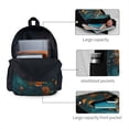 thumbnail image 3 of Lsque Elegant Butterfly And Flowers Pattern Adult Backpack – Durable & Lightweight PU Canvas Storage Bag , 15” Laptop Compartment, and Multiple Pockets, 3 of 7