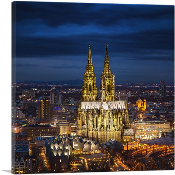 ARTCANVAS Cologne Cathedral in Germany Canvas Art Print - Size: 18" x 18" (0.75" Deep)