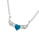 thumbnail image 3 of 1 pieza de ala de ángel, collar con colgante de corazón azul, cadena de clavícula, accesorio para el cuello (azul), 3 of 6
