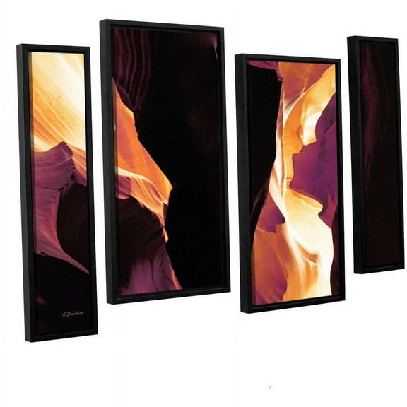 ArtWall Linda Parker "Slot Canyon Light From Above 1" 4-Piece Floater-framed Canvas Staggered Set