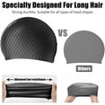 thumbnail image 4 of 2PCS Silicone Swim Cap,Comfortable Bathing Cap Ideal for Curly Short Medium Long Hair, Swimming Cap for Women and Men, Shower Caps Keep Hairstyle Unchanged, 4 of 7