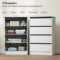 thumbnail image 4 of HOMCOM Commode à 4 Tiroirs pour Chambre, Haute Commode, Effet Bois Blanc, 4 of 10