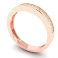 thumbnail image 2 of 0.84 ct Brilliant Princess Cut Natural Morganite 18K Rose Gold Stackable Band SZ 5.5, 2 of 6