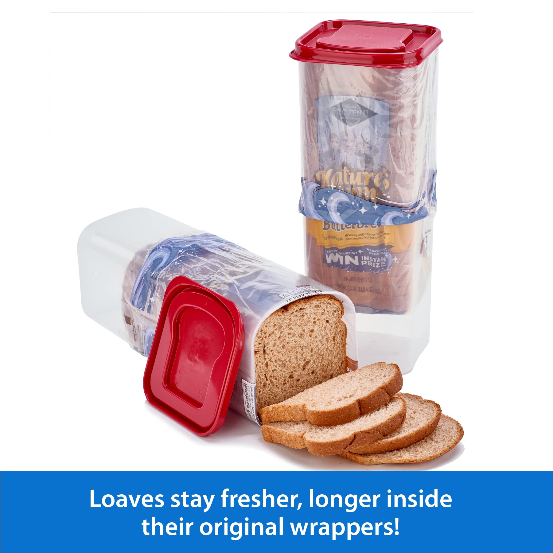 Buddeez Bread Buddy Bread Box – Fresh Bread Storage Container, Plastic 