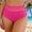 Hot Pink, variant on Conairie Women Bikini Bottoms Solid Full Coverage High Waisted Bathing Suit Ruched Scrunch Swim Bottom XXXL