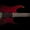Black Red Electric Guitar, variant on Elephant Stock Blue Electric Guitar Wall Art - Horizontal Multi Panel Canvas - Living Room Wall Decor - Music Multi Panel - Black And Blue Decor - 84" x 54"