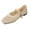 Beige, variant on SuTry Women's Square Toe Mesh Flats Slip On Breathable Knit Mary Jane Style Adjustable Buckle Strap Lightweight Comfortable Casual Walking Shoes(36)