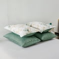 thumbnail image 3 of 7 Pieces Comforter Set Green Floral Leaves Queen Size Bed in a Bag Bedding 90"X90", 3 of 6