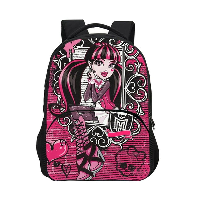 NAOJIE Monster High Exquisite Print Backpack & Sturdy and Durable Lightweight Backpack & Back to School Gift for Students or Fans(C)