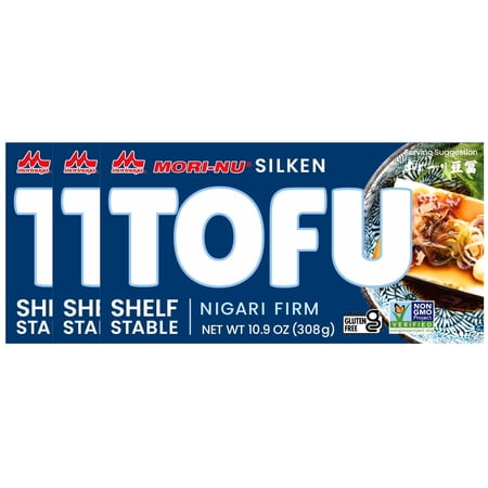 Mori-Nu Silken Nigari Firm Tofu Shelf Stable Non-GMO Vegan Gluten-Free 10.9 oz (Pack of 3)