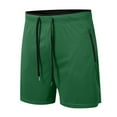 thumbnail image 4 of Bcfgryg Men's Running Shorts With Zipper Pockets Gym Athletic Workout 5" Shorts For Men Athletic Shorts Men Green XXXL, 4 of 4