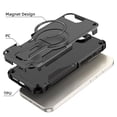 thumbnail image 5 of Allytechgroup Rugged Back Case for iPhone 16e, Compatible with MagSafe Full Body Protection Soft TPU Bumper Shockproof Anti-Scratch Magnetic Case with Kickstand for iPhone 16e, Black, 5 of 7