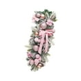 thumbnail image 1 of Guirnalda navideña con luces para escalera, manualidades decorativas navideñas, guirnalda navideña Rosa, 1 of 9