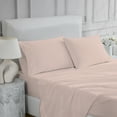 thumbnail image 4 of 100% Cotton Queen Sheet Set, 600 Thread Count Wrinkle-Resistant, Soft & Silky Sateen 4-Piece Set Light Pink by Aireolux, 4 of 9
