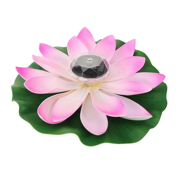 AURARMLET Solar Powered LED Lily Pad , Lotus Floating Decoration, Outdoor Garden Light, 1 Pack
