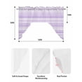 thumbnail image 6 of Purple Stripe Kitchen Curtains Swag Valance for Windows/Bathroom/Cafe, Abstract Art Modern Vertical Striped Rod Pocket Drape Panel Swag Curtain Valance for Bedroom/Living Room 55''x36'', 6 of 6