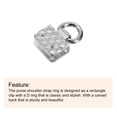 thumbnail image 4 of Uxcell Metal Bag Connector with D Ring, 2 Sets 19x30mm Rectangle Bridge Hanger Buckle with Screws (Silver Tone), 4 of 5