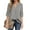 Light Grey, variant on Womens Blouses 3/4 Sleeve V Neck Work Shirts Dressy Tops Chiffon Office Wear