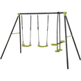 thumbnail image 2 of KEHOMY Metal Double Swing Sets,Two Swing Seats and One Swing Glider,Outdoor Heavy Duty A-Frame Suitable for Playground and Backyard, for Kids of Ages 3-8, Hold up to 440lbs, 2 of 5