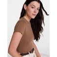 thumbnail image 5 of Scenario Women's Variegated Rib Tee with Short Sleeves, Sizes XS-XXXL, 5 of 6