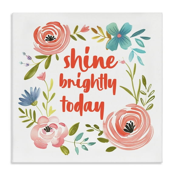 Stupell Industries Shine Brightly Today Canvas Wall Art, design by Lettered and Lined, 36 x 36