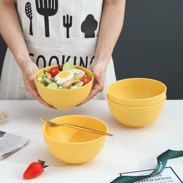 KX-WARE Plastic Bowls set of 12 - Unbreakable and Reusable 6-inch Plastic  Cereal/Soup/Salad Bowls Multicolor | Microwave/Dishwasher Safe, BPA Free