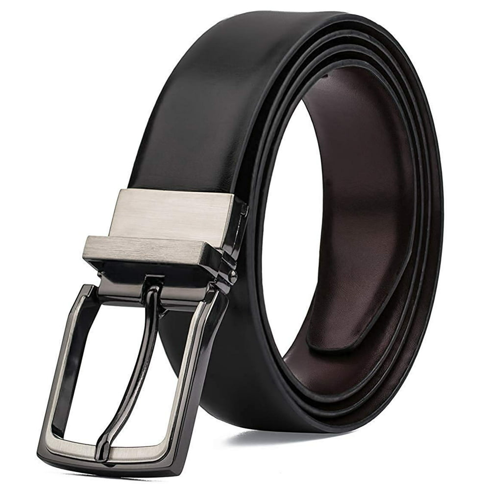 KM Legend - Men's Dress Belt Genuine Leather Reversible Rotated Buckle ...