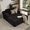Black, variant on 60"W Upholstered Oversized Chaise Lounge, Corduroy Sofa Bed Indoor With Armrests Sleeper Chair Bed For Living Room, Black