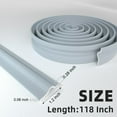 thumbnail image 4 of Weather Stripping for Doors&Windows, 118" Self-Adhesive PU Foam Seal Strip - Soundproofing, Insulation, Door Sweep for Interior Doors (Gray), 4 of 6