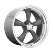 American Racing Vintage Aluminum Rim VN215 CLASSIC TORQ THRUST II 1 PC 16X8in Mag Gray Machined Lip Finish, VN2156863