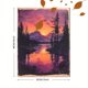thumbnail image 3 of Qisvanset 12x16 Inch 2D Flat Framed Canvas Art, Psalm Purple Vintage Landscape Bible Verse Apartment Home Wall Art, 3 of 5