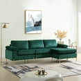 thumbnail image 6 of Miekor Furniture Shannon Velvet Sectional Sofa with Chaise 00013, 6 of 9