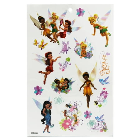 Disney Fairies Tinker Bell and Friends Assorted Design Temporary (Best Friend Foot Tattoo Designs)
