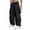 Black, variant on Men's Baggy Cargo Pants Trendy Casual Parachute Pant Loose Fit Harem Joggers with Pockets for Streetwear Black L