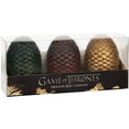 Game of Thrones Sculpted Dragon Egg Candles, Set of 3 Great Gift for