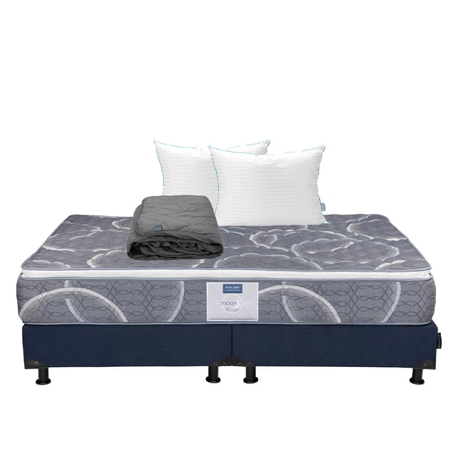 Colchón King Size Dicasa + Box + Almohada Royal Twin + Protector Lux