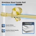 thumbnail image 3 of MORDEER 56-60"W x 75"H Frameless Shower Door in Gold with 1/4" Clear Sgcc Certified Tempered Glass, Explosion-Proof Film, Stainless Steel Top Rail, 3 of 11