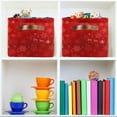 thumbnail image 7 of FREEAMG Christmas Snowflakes Deers Storage Basket with Handles Collapsible Storage Bins Canvas Fabric Storage Organizer for Shelves Closet Bedroom Living Room 2Pack, 7 of 7