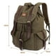 thumbnail image 2 of Mochila de lona vintage Kaukko Mochila de senderismo para viajes al aire libre Mochilas escolares KAUKKO K1016-Green, 2 of 5