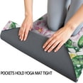 thumbnail image 3 of Pioneer Flower Floral Print Pattern Hot Yoga Mat Towel Non Slip for Hot Yoga - Quick-Drying Yoga Mat Cover with 4 Corner Pockets with Travel Bag - Hot Yoga Towel Non Slip 70"x26", 3 of 6