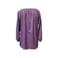 thumbnail image 4 of Womens Blouses Casual V Neck 3/4 Sleeve Tops Fashion Boho Chiffon Button Down Shirts, 4 of 5