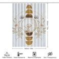 thumbnail image 2 of Golden Celestial Floral Moon Design Cloth Fabric Bathroom Decor Set with Hooks, 2 of 6