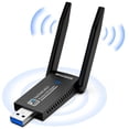 thumbnail image 1 of Adaptador WiFi USB Wiisdatek AC1300Mbps de doble banda 5G/2.4G, 1 of 7