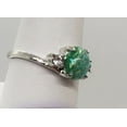 thumbnail image 3 of Size 8, Green Fire Opal Silver Ring, 3 of 6