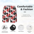 thumbnail image 3 of Picia puzzle elements with the words me you Pattern Mens Swim Trunks with Compression Liner Stretch Beach Shorts Quick Dry with Zipper Pockets No-Chafing Board Shorts-Medium, 3 of 6