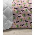 thumbnail image 3 of Bird Print Down Alternative Comforter, Themed Pattern with Colorful Little Avian Animals, Microfiber Quilt for All Season, 5 Sizes, Champagne and Multicolor, by Ambesonne, 3 of 3
