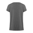 thumbnail image 6 of SHITINN Women's Summer Short Sleeved T Shirt Solid Color Covered Sleeve Top Short Sleeve Tops for Women Womens Summer Tops Casual Blouse for Women, 6 of 7